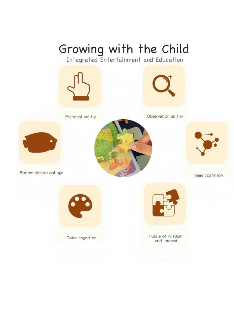 ألعاب أحجية المحيط للأطفال من 3 إلى 6 سنوات للبنين والبنات، أحجية مغناطيسية للأطفال، ألعاب تعليمية ولعب رياض الأطفال، أحاجي مغناطيسية للأطفال من 3 إلى 5 سنوات - Image 5